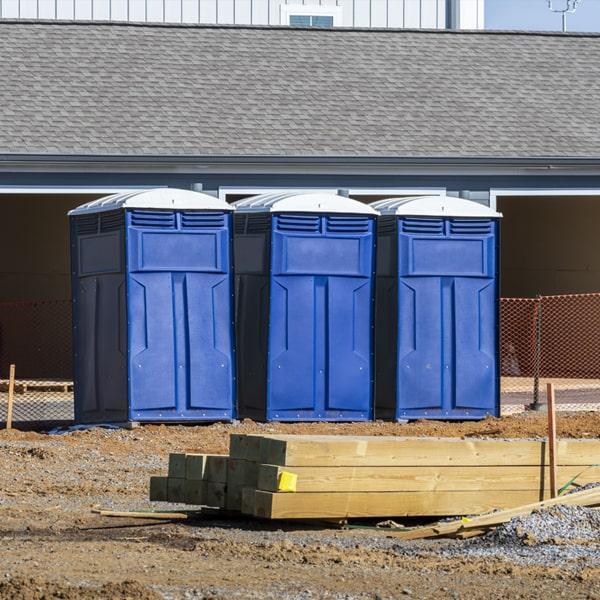 Heavy-duty construction site porta potty in Humble, Texas