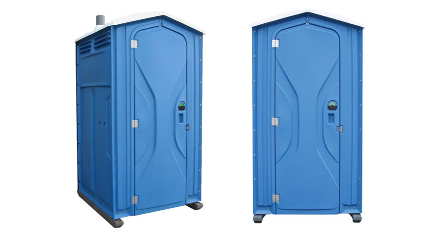 Long-term porta potty units on site in Humble, Texas